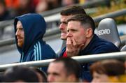 26 March 2023; Dublin substitute Stephen Cluxton, right, watches the second half of Allianz Football League Division 2 match between Dublin and Louth at Croke Park in Dublin. Photo by Ray McManus/Sportsfile