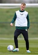 26 March 2023; Mark Sykes during a Republic of Ireland training session at the FAI National Training Centre in Abbotstown, Dublin. Photo by Stephen McCarthy/Sportsfile