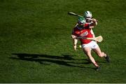 26 March 2023; Shane Kingston of Cork in action against Padraig Walsh of Kilkenny during the Allianz Hurling League Division 1 Semi Final match between Kilkenny and Cork at UMPC Nowlan Park in Kilkenny. Photo by David Fitzgerald/Sportsfile