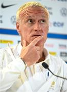 26 March 2023; Manager Didier Deschamps during a France press conference at Aviva Stadium in Dublin. Photo by Stephen McCarthy/Sportsfile