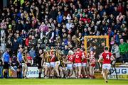 26 March 2023; Players from both sides tussle during the Allianz Hurling League Division 1 Semi Final match between Kilkenny and Cork at UMPC Nowlan Park in Kilkenny. Photo by David Fitzgerald/Sportsfile
