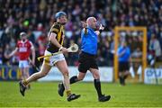 26 March 2023; Referee John Keenan signals a penalty during the Allianz Hurling League Division 1 Semi Final match between Kilkenny and Cork at UMPC Nowlan Park in Kilkenny. Photo by David Fitzgerald/Sportsfile