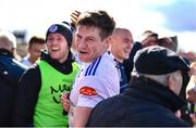 26 March 2023; Darren Hughes of Monaghan celebrates after the Allianz Football League Division 1 match between Mayo and Monaghan at Hastings Insurance MacHale Park in Castlebar, Mayo. Photo by Ben McShane/Sportsfile