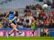 26 March 2023; Cormac Costello of Dublin, kicks a free, during the Allianz Football League Division 2 match between Dublin and Louth at Croke Park in Dublin. Photo by Ray McManus/Sportsfile