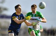 26 March 2023; Richard Hughes of Roscommon in action against Conor O'Donnell of Donegal during the Allianz Football League Division 1 match between Roscommon and Donegal at Dr Hyde Park in Roscommon. Photo by Sam Barnes/Sportsfile