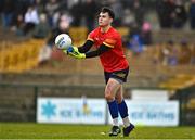 26 March 2023; Roscommon goalkeeper Conor Carroll during the Allianz Football League Division 1 match between Roscommon and Donegal at Dr Hyde Park in Roscommon. Photo by Sam Barnes/Sportsfile