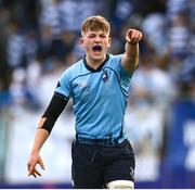 27 March 2023; Owen Twomey of St Michael’s College during the Bank of Ireland Leinster Rugby Schools Junior Cup Final match between St Michael's College and Blackrock College at Energia Park in Dublin. Photo by Harry Murphy/Sportsfile