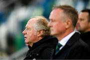 26 March 2023; Northern Ireland assistant manager Jimmy Nicholl, left, and manager Michael O'Neill before the UEFA EURO 2024 Championship Qualifier match between Northern Ireland and Finland at National Stadium at Windsor Park in Belfast. Photo by Ramsey Cardy/Sportsfile