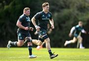 27 March 2023; Josh van der Flier, right, and Tadhg Furlong during a Leinster Rugby squad training session at UCD in Dublin. Photo by Harry Murphy/Sportsfile