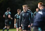 27 March 2023; Tommy O'Brien during a Leinster Rugby squad training session at UCD in Dublin. Photo by Harry Murphy/Sportsfile