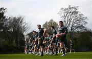 27 March 2023; Tadhg Furlong and Jack Conan during a Leinster Rugby squad training session at UCD in Dublin. Photo by Harry Murphy/Sportsfile