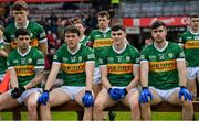 26 March 2023; Kerry forwards, from left, Tony Brosnan, David Clifford, Seán O'Shea and Donal O’Sullivan before the Allianz Football League Division 1 match between Galway and Kerry at Pearse Stadium in Galway. Photo by Brendan Moran/Sportsfile