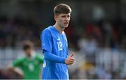 26 March 2023; Andri Hoti of Iceland during the Under-21 international friendly match between Republic of Ireland and Iceland at Turners Cross in Cork. Photo by Seb Daly/Sportsfile