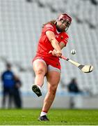 26 March 2023; Sorcha McCartan of Cork during the Very Camogie League Division 1A match between Kilkenny and Galway at Páirc Ui Chaoimh in Cork. Photo by Eóin Noonan/Sportsfile