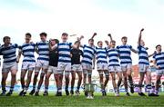 27 March 2023; Blackrock College players after their side's victory in the Bank of Ireland Leinster Rugby Schools Junior Cup Final match between St Michael's College and Blackrock College at Energia Park in Dublin. Photo by Harry Murphy/Sportsfile