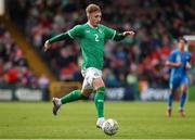 26 March 2023; Sam Curtis of Republic of Ireland during the Under-21 international friendly match between Republic of Ireland and Iceland at Turner's Cross in Cork. Photo by Michael P Ryan/Sportsfile