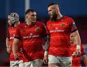 25 March 2023; Gavin Coombes and RG Snyman of Munster during the United Rugby Championship match between Munster and Glasgow Warriors at Thomond Park in Limerick. Photo by Harry Murphy/Sportsfile