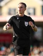 26 March 2023; Referee Jamie Robinson during the Under-21 international friendly match between Republic of Ireland and Iceland at Turner's Cross in Cork. Photo by Michael P Ryan/Sportsfile