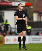26 March 2023; Referee Jamie Robinson during the Under-21 international friendly match between Republic of Ireland and Iceland at Turner's Cross in Cork. Photo by Michael P Ryan/Sportsfile