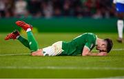 27 March 2023; Jayson Molumby of Republic of Ireland during the UEFA EURO 2024 Championship Qualifier match between Republic of Ireland and France at Aviva Stadium in Dublin. Photo by Stephen McCarthy/Sportsfile