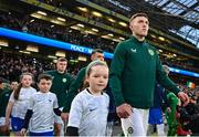 27 March 2023; Dara O'Shea of Republic of Ireland before the UEFA EURO 2024 Championship Qualifier match between Republic of Ireland and France at Aviva Stadium in Dublin. Photo by Stephen McCarthy/Sportsfile