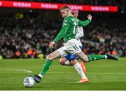 27 March 2023; James McClean of Republic of Ireland during the UEFA EURO 2024 Championship Qualifier match between Republic of Ireland and France at Aviva Stadium in Dublin. Photo by Seb Daly/Sportsfile