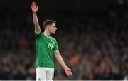 27 March 2023; Jayson Molumby of Republic of Ireland during the UEFA EURO 2024 Championship Qualifier match between Republic of Ireland and France at Aviva Stadium in Dublin. Photo by Seb Daly/Sportsfile