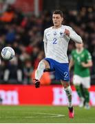 27 March 2023; Benjamin Pavard of France during the UEFA EURO 2024 Championship Qualifier match between Republic of Ireland and France at Aviva Stadium in Dublin. Photo by Seb Daly/Sportsfile