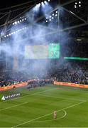 27 March 2023; Republic of Ireland goalkeeper Gavin Bazunu looks on during the UEFA EURO 2024 Championship Qualifier match between Republic of Ireland and France at the Aviva Stadium in Dublin. Photo by Piaras Ó Mídheach/Sportsfile