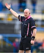 28 March 2023; Referee Shane Curley during the Lidl All Ireland Post Primary School Senior ‘A’ Championship Final match between Sacred Heart School in Westport, Mayo, and Loreto St Michael’s in Navan, Meath, at Glennon Brothers Pearse Park in Longford. Photo by Ben McShane/Sportsfile