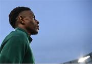 27 March 2023; Chiedozie Ogbene of Republic of Ireland before the UEFA EURO 2024 Championship Qualifier match between Republic of Ireland and France at Aviva Stadium in Dublin. Photo by Stephen McCarthy/Sportsfile