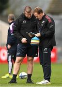 28 March 2023; Head coach Graham Rowntree and attack coach Mike Prendergast during a Munster Rugby squad training session at Thomond Park in Limerick. Photo by Harry Murphy/Sportsfile