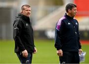 28 March 2023; Head coach Graham Rowntree and Defence coach Denis Leamy during a Munster Rugby squad training session at Thomond Park in Limerick. Photo by Harry Murphy/Sportsfile