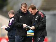28 March 2023; Head coach Graham Rowntree and attack coach Mike Prendergast during a Munster Rugby squad training session at Thomond Park in Limerick. Photo by Harry Murphy/Sportsfile