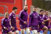 28 March 2023; RG Snyman, third left, during a Munster Rugby squad training session at Thomond Park in Limerick. Photo by Harry Murphy/Sportsfile