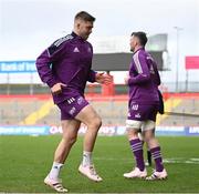 28 March 2023; Jack Crowley during a Munster Rugby squad training session at Thomond Park in Limerick. Photo by Harry Murphy/Sportsfile