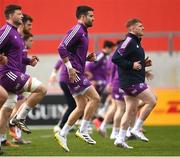 28 March 2023; Conor Murray, centre, during a Munster Rugby squad training session at Thomond Park in Limerick. Photo by Harry Murphy/Sportsfile