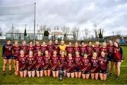 28 March 2023; Loreto St Michael's players with the cup after the Lidl All Ireland Post Primary School Senior ‘A’ Championship Final match between Sacred Heart School in Westport, Mayo, and Loreto St Michael’s in Navan, Meath, at Glennon Brothers Pearse Park in Longford. Photo by Ben McShane/Sportsfile