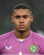 27 March 2023; Republic of Ireland goalkeeper Gavin Bazunu before the UEFA EURO 2024 Championship Qualifier match between Republic of Ireland and France at Aviva Stadium in Dublin. Photo by Stephen McCarthy/Sportsfile