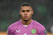 27 March 2023; Republic of Ireland goalkeeper Gavin Bazunu before the UEFA EURO 2024 Championship Qualifier match between Republic of Ireland and France at Aviva Stadium in Dublin. Photo by Stephen McCarthy/Sportsfile
