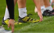 28 March 2023; The nails of Dorothy Wall during a Ireland Women's Rugby squad training session at IRFU High Performance Centre at the Sport Ireland Campus in Dublin. Photo by Ramsey Cardy/Sportsfile