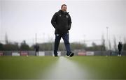 28 March 2023; Republic of Ireland manager Tom Mohan before the UEFA European Under-19 Championship Elite Round match between Greece and Republic of Ireland at Ferrycarrig Park in Wexford. Photo by Stephen McCarthy/Sportsfile