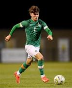 28 March 2023; Kevin Zefi of Republic of Ireland during the UEFA European Under-19 Championship Elite Round match between Greece and Republic of Ireland at Ferrycarrig Park in Wexford. Photo by Stephen McCarthy/Sportsfile