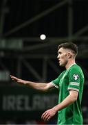 27 March 2023; Dara O'Shea of Republic of Ireland during the UEFA EURO 2024 Championship Qualifier match between Republic of Ireland and France at Aviva Stadium in Dublin. Photo by Eóin Noonan/Sportsfile