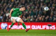 27 March 2023; Jayson Molumby of Republic of Ireland during the UEFA EURO 2024 Championship Qualifier match between Republic of Ireland and France at Aviva Stadium in Dublin. Photo by Eóin Noonan/Sportsfile