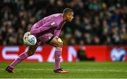 27 March 2023; Republic of Ireland goalkeeper Gavin Bazunu during the UEFA EURO 2024 Championship Qualifier match between Republic of Ireland and France at Aviva Stadium in Dublin. Photo by Eóin Noonan/Sportsfile