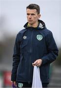 28 March 2023; Republic of Ireland assistant coach Kevin Foley before the UEFA European Under-19 Championship Elite Round match between Greece and Republic of Ireland at Ferrycarrig Park in Wexford. Photo by Stephen McCarthy/Sportsfile