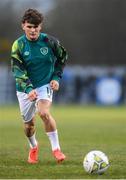 28 March 2023; Kevin Zefi of Republic of Ireland before the UEFA European Under-19 Championship Elite Round match between Greece and Republic of Ireland at Ferrycarrig Park in Wexford. Photo by Stephen McCarthy/Sportsfile