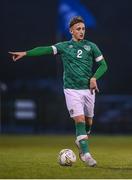 28 March 2023; Sam Curtis of Republic of Ireland during the UEFA European Under-19 Championship Elite Round match between Greece and Republic of Ireland at Ferrycarrig Park in Wexford. Photo by Stephen McCarthy/Sportsfile