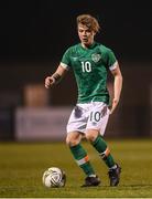 28 March 2023; Harry Vaughan of Republic of Ireland during the UEFA European Under-19 Championship Elite Round match between Greece and Republic of Ireland at Ferrycarrig Park in Wexford. Photo by Stephen McCarthy/Sportsfile